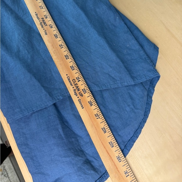 Terzo Millennio Light Blue Italian Linen Shirt Tunic - {Small} - Picture 6 of 7